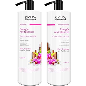Imagen de Shampoo + Acondicionador Riviera Sin Sal Cabellos Débiles 1L