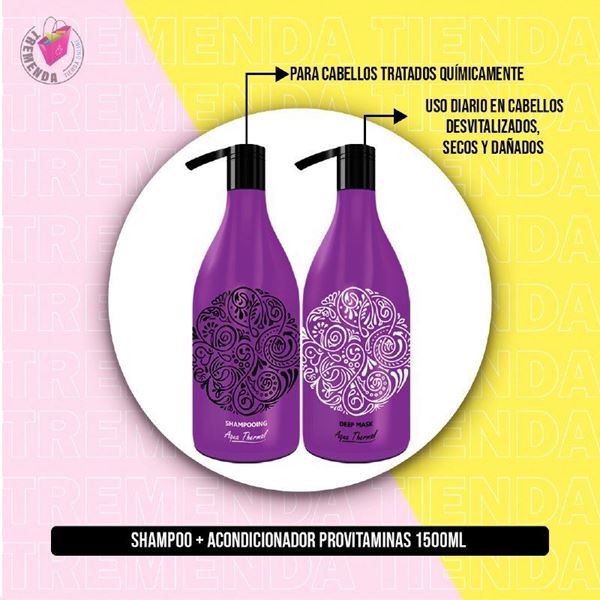 Imagen de Shampoo + Acondicionador Pro Vitaminas Aqua Thermal 1500ml