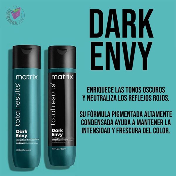 Imagen de Pack Matrix Dark Envy Matizador Shampoo 300ml + Acond. 300ml