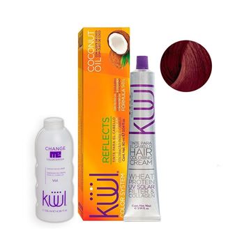 Imagen de Tinta Kuul Color Reflects Rojo Violeta 90ml + Oxidante