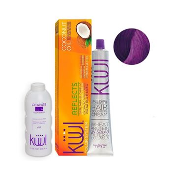 Imagen de Tinta Kuul Color Reflects Violeta 90ml + Oxidante Activador