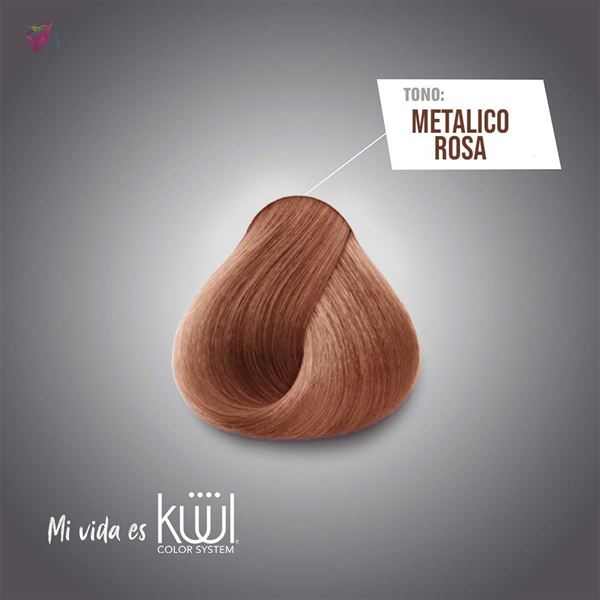 Imagen de Tinta Kuul Rosa Metalico Con Aceite De Coco 90ml + Oxidante