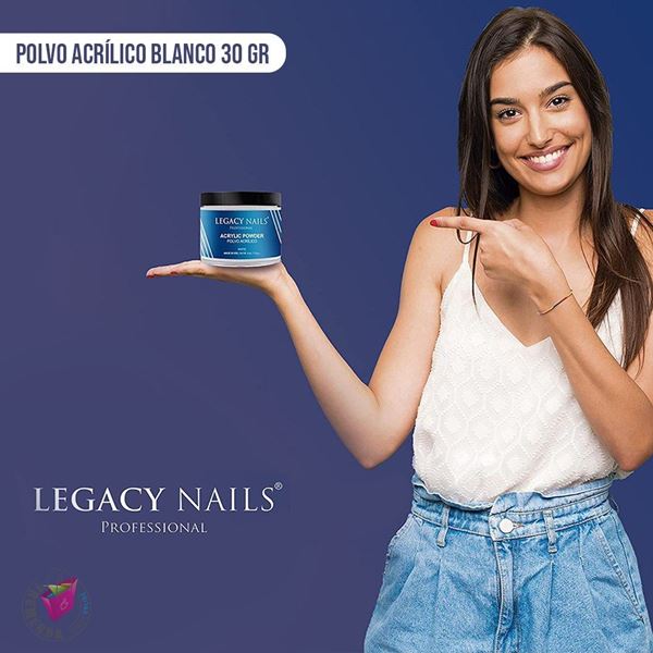 Imagen de Polvo Acrílico Profesional Legacy Nails 30gr White