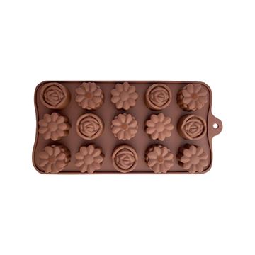 Imagen de Molde De Silicona De Flores Para Chocolate Postre Hielo