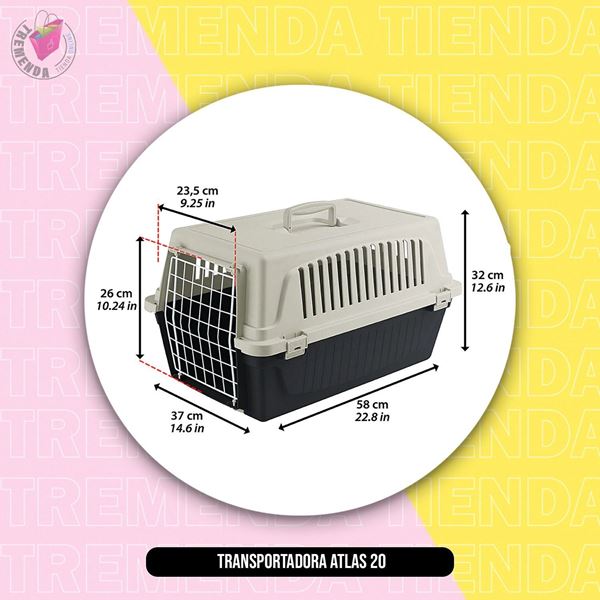 Imagen de Transportadora Para Mascotas Perro Gato Ferplast Hasta 8kg