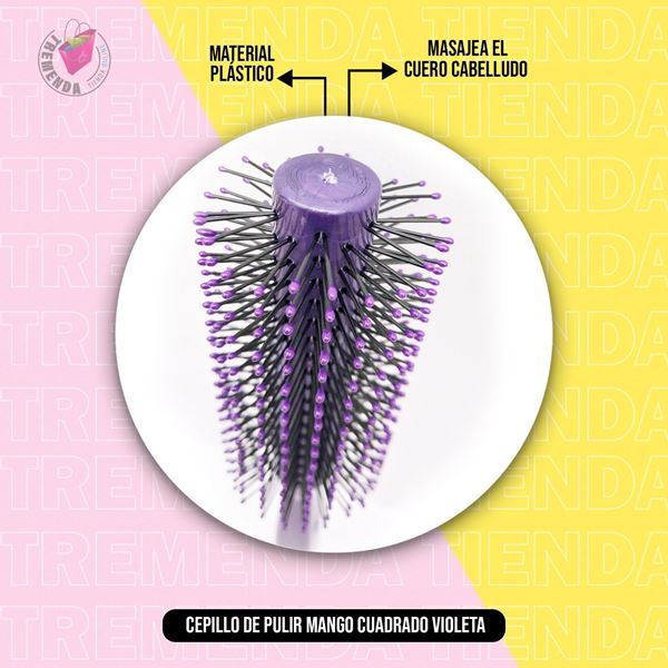 Imagen de Cepillo Plastico De Pulir Mango Cuadrado Violeta 45mm