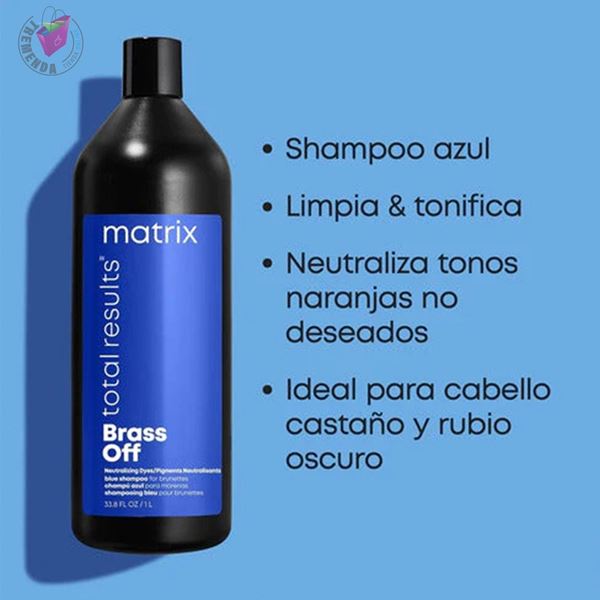 Imagen de Shampoo Loreal Matrix  Brass Of Matizador Profesional 1l