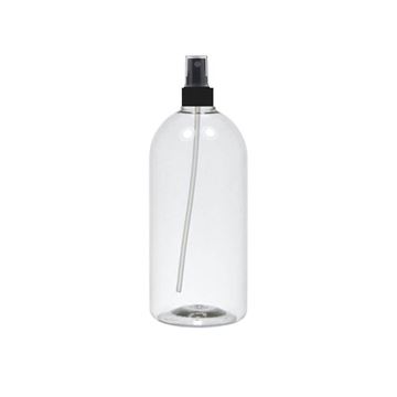Imagen de Botella Plastica Garrafa Con Válvula Spray Negro 1 Litro