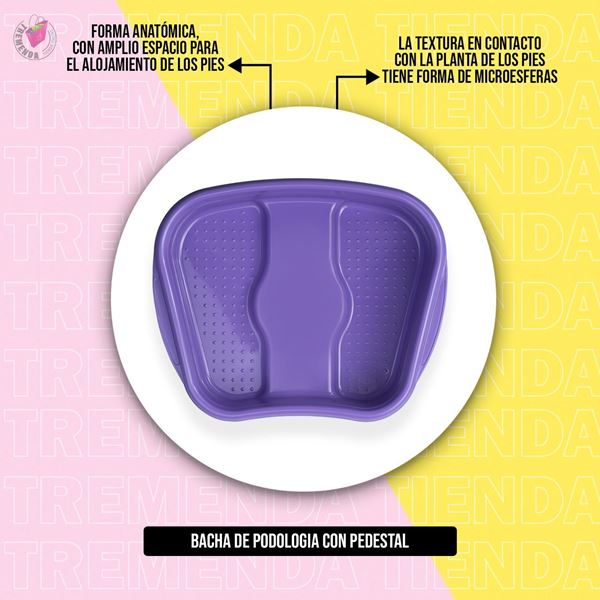 Imagen de Bacha Palangana Para Pies Podología Con Pedestal Púrpura