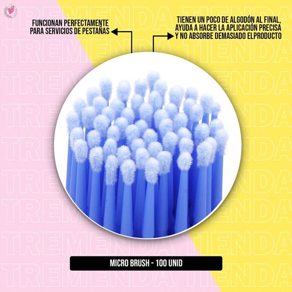 Imagen de Micro Brush Para Pestañas Y Cejas Neicha 100U