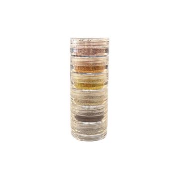 Imagen de Glitter Para Uñas Set X6 Unidades Color Ocre Dorado