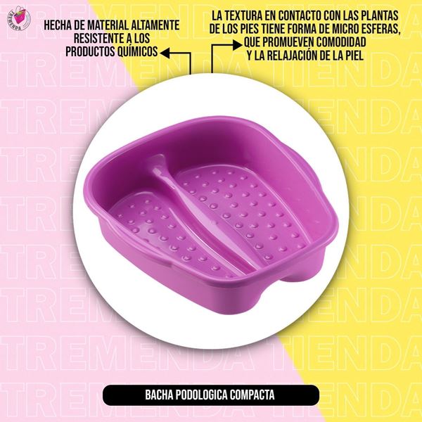 Imagen de Bacha Palangana Plastica Compacta Para Pies Podología Rosa