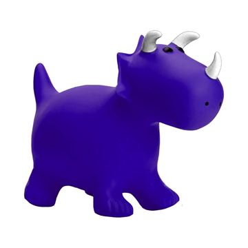 Imagen de Dinosaurio De Goma Inflable Saltarin Azul Juguete Para Niños