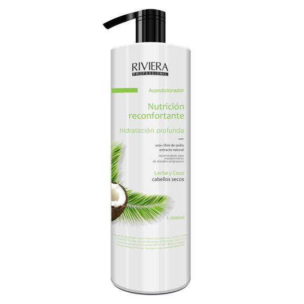 Imagen de Acondicionador Cabello Seco Leche y Coco Riviera 1L