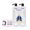 Imagen de Shampoo Sin Sal Riviera Romero Y Violetas Para Cabellos Teñidos 1L + Acondicionador 1L + Keratina 350gr
