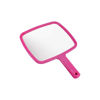 Imagen de ESPEJO RECTANGULAR CON MANGO GRUESO ROSA 20cm X 17cm