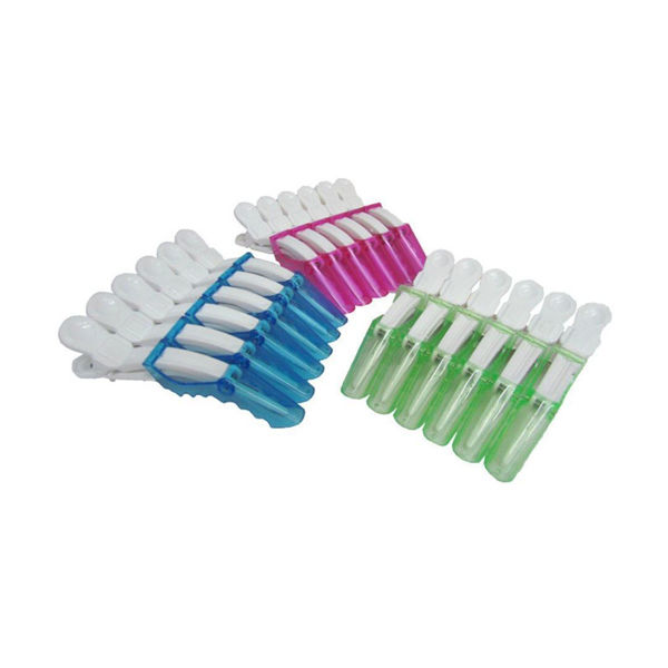 Imagen de Pinza Cocodrilo Varios Colores Peluquería Pelos x 6 Unidades