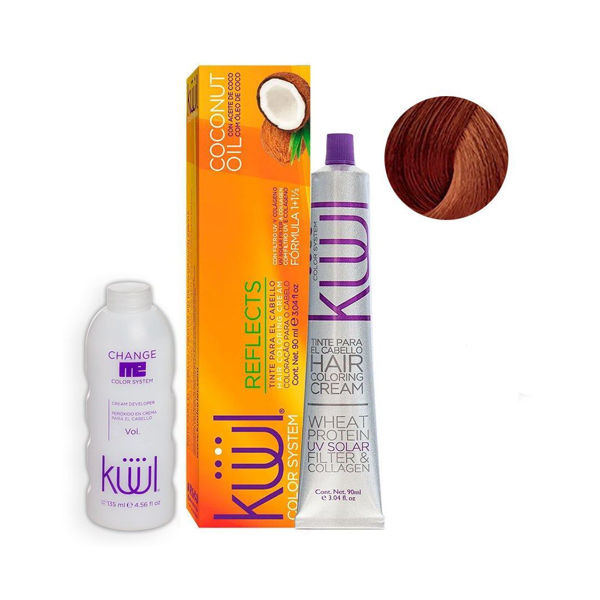 Imagen de Tinta Kuul Color Reflects Dorado Cobrizo 90ml + Oxidante