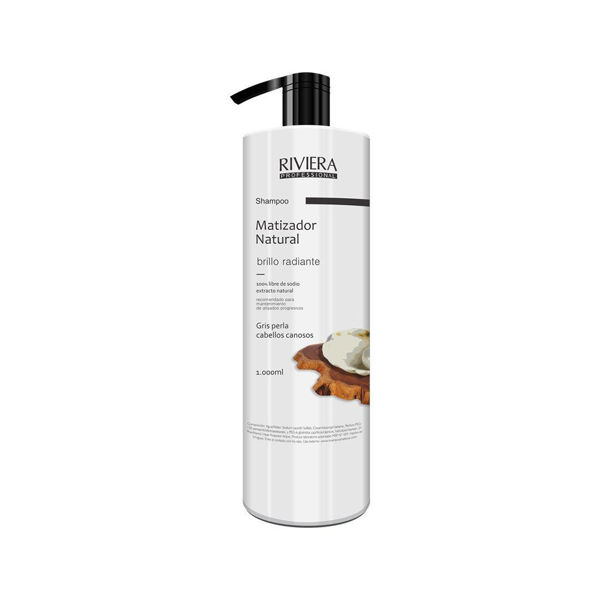 Imagen de Shampoo Para Cabellos Canasos Negro Gris Perla Riviera 1L
