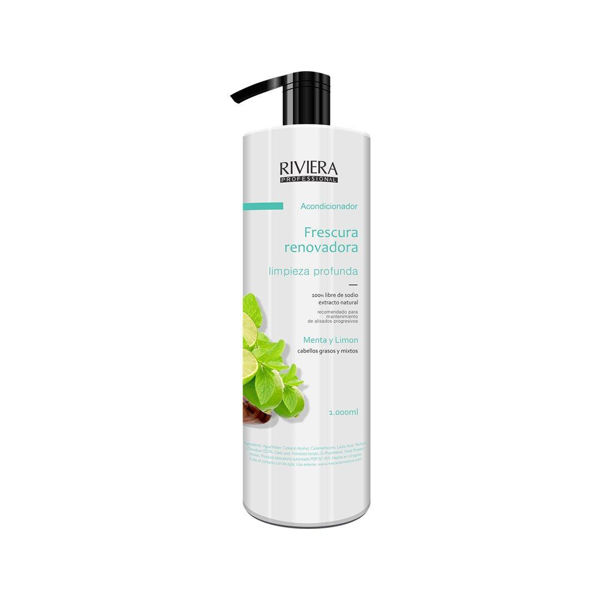 Imagen de Acondicionador Cabello Graso Menta y Limón Riviera 1L