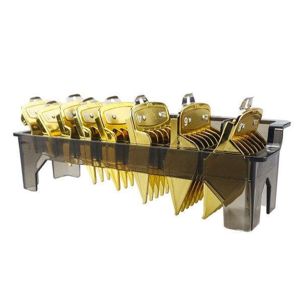 Imagen de Sobre Peine Maquina Corta Pelo 8 Niveles Dorados Eng. Metal