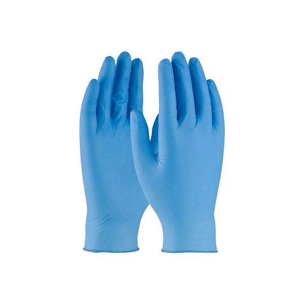 Imagen de Guantes De Nitrilo Descartables Celeste Talle L x 10 Pares