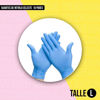 Imagen de Guantes De Nitrilo Descartables Celeste Talle L x 10 Pares