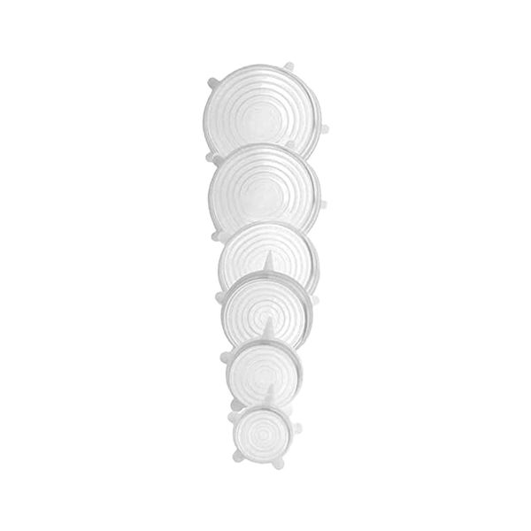 Imagen de Set 6 Tapas Silicona Para Bowl Diferentes Tamaños Ajustables