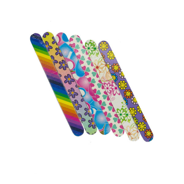 Imagen de Pack 10 Limas De Uñas Rectas Con Diseños Manicuria Pedicuria
