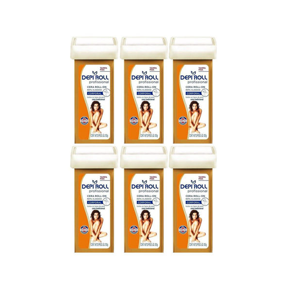 Imagen de Pack 6 Ceras DepiRoll Natural Miel En Roll On 100gr