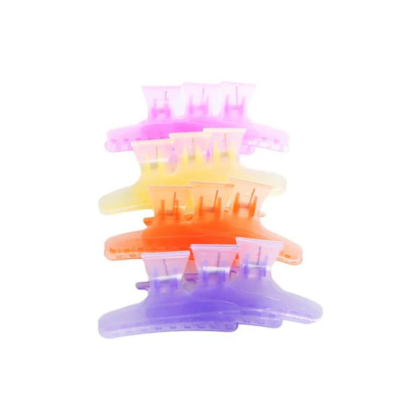 Imagen de Pinza Mariposa Colores Transparentes x12 Unidades