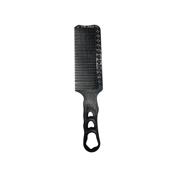 Imagen de Peine Desenredante Barbero Mango Calado Negro YB-282