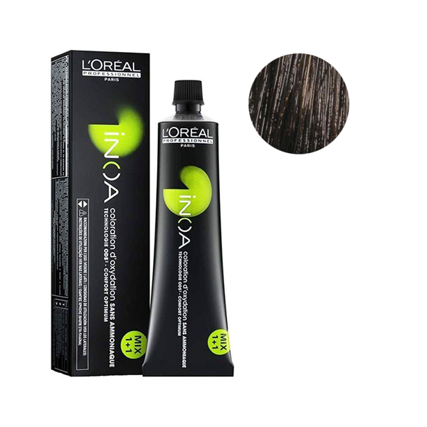 Imagen de Tinta Loreal Profesional Inoa N° 4 Color Sin Amoniaco 60gr