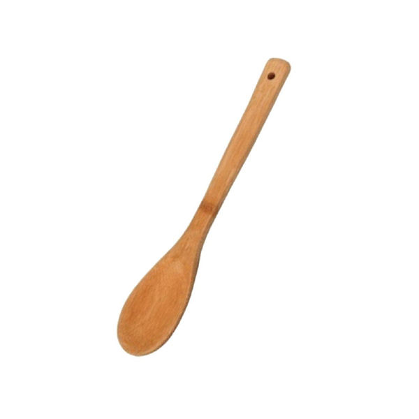 Imagen de Cuchara Fina De Madera Bambu Para Cocina Cocinero 29,5cm