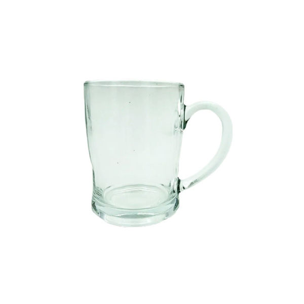 Imagen de Jarra Vaso De Vidrio Para Cerveza Con Asa De Vidrio 450ml
