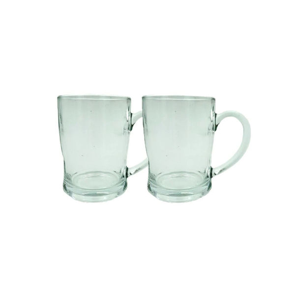 Imagen de 2 Jarras Vasos De Vidrio Con Asa De 450ml