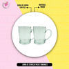 Imagen de 2 Jarras Vasos De Vidrio Con Asa De 450ml