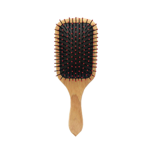 Imagen de Cepillo Paleta De Madera Con Puntas Rojas Desenredante