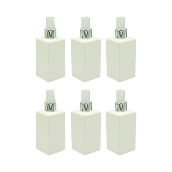 Imagen de Pack 6 Frascos Cuadrados Soft Con Spray Plata 200ml