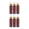 Imagen de Pack 6 Frascos Plasticos Ambar Bala Pico Spray Dorado 120ml
