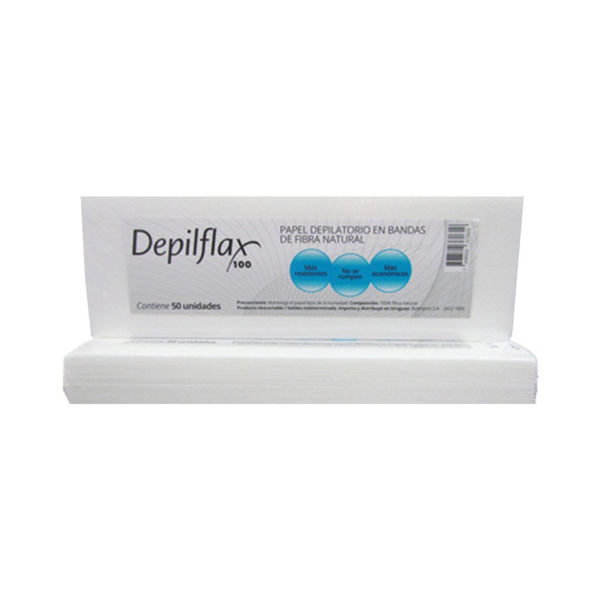 Imagen de Bandas Depilatorias Para Cera Depilflax 50 Unid Precortadas
