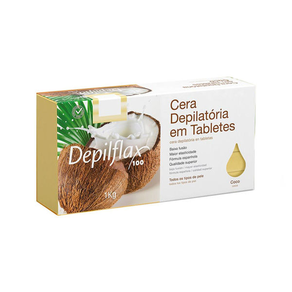 Imagen de Cera Depilatoria Depilflax Coco Para Piel Seca 1kg