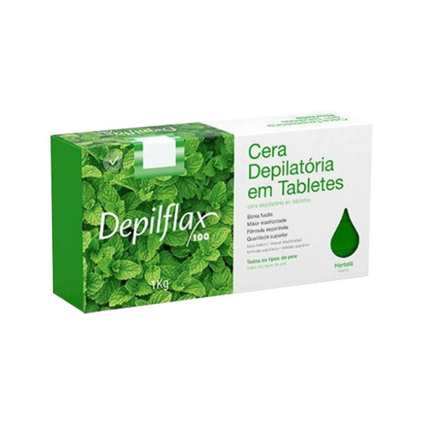 Imagen de Cera Depilatoria Española Depilflax Menta Piel Sensible 1Kg