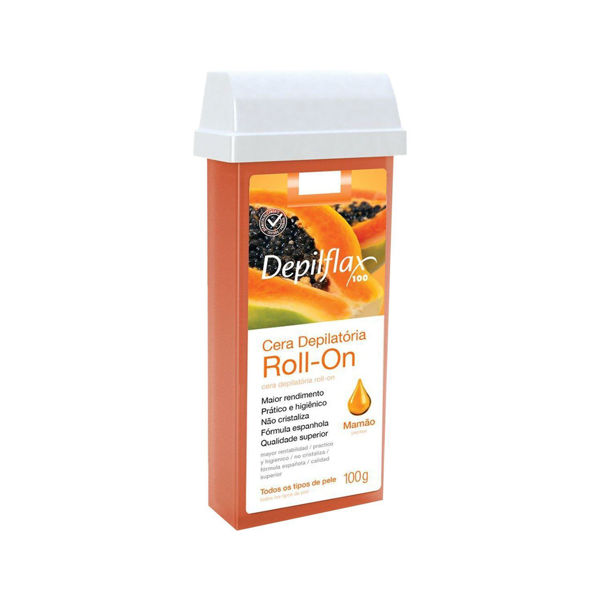 Imagen de Cera Depilatoria Roll On Depilflax Papaya 100gr