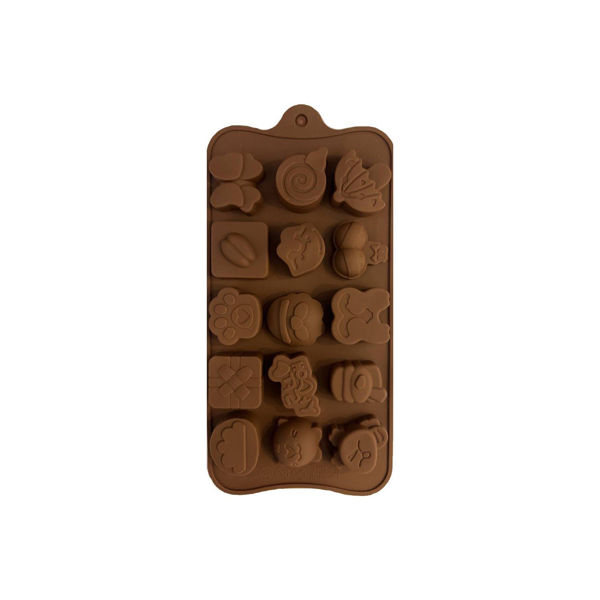 Imagen de Molde De Silicona De Dibujos Surtidos Para Chocolate Postre
