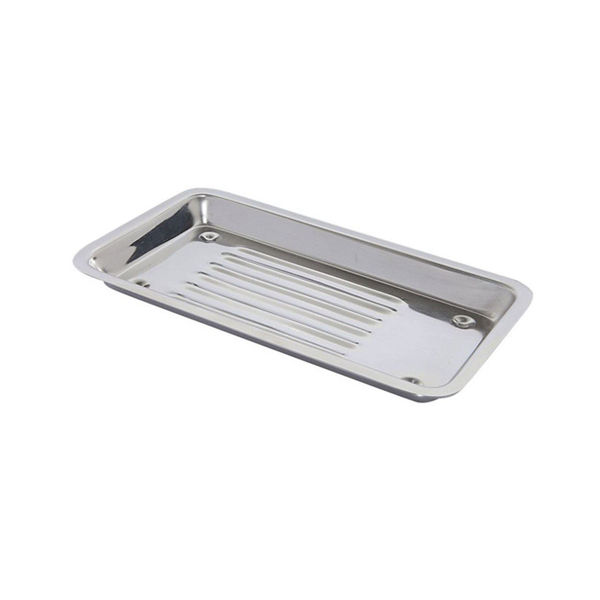 Imagen de Bandeja Acanalada De Acero Inoxidable 20cm X 10cm Manicuria
