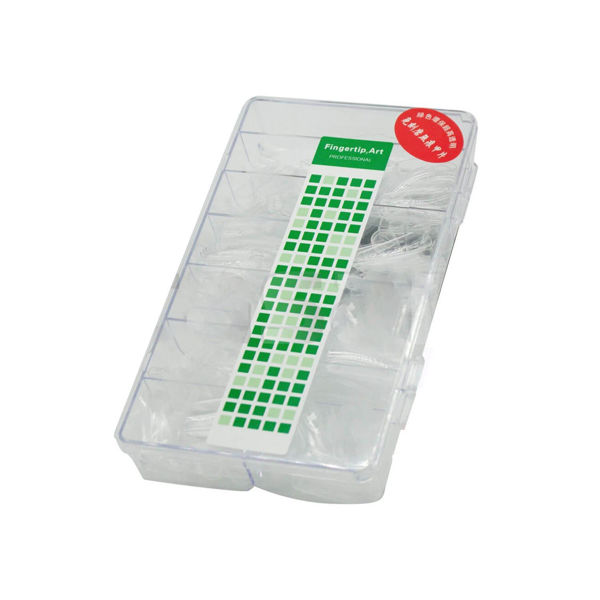 Imagen de Tips Transparentes Coffin Soft Gel Manicuria 500 Unidades