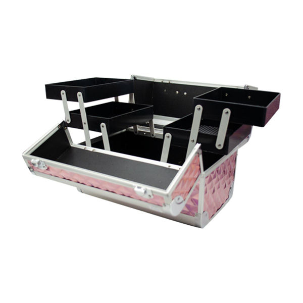 Imagen de Maletin Valija Maquillaje Bandejas Profesional Rosa
