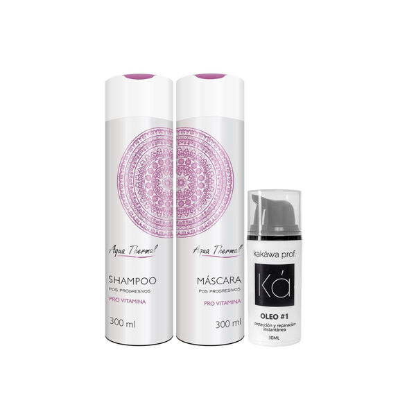 Imagen de Shampoo Sin Sal Aqua Thermal Pro Vitamina 300ml + Acondicionador 300ml + Oleo Sellador 30ml