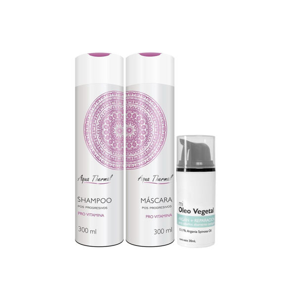 Imagen de Shampoo Sin Sal Aqua Thermal Pro Vitamina 300ml+ Acondicionador 300ml + Oleo Argán 30ml